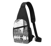 Love from New York Print -Print Waterproof Chest Pack for Hiking & Travel-Adjustable Strap,Lightweight Design with Multiple Pockets.