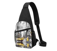 Love from New York -Print Waterproof Chest Pack for Hiking & Travel-Adjustable Strap,Lightweight Design with Multiple Pockets.