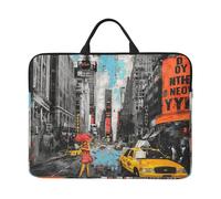 Love from New York Printed Laptop Sleeve 14 inch Protective Case, Waterproof Computer Case Bag with Handle for Men and Women