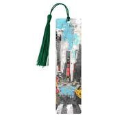 Love from New York Printed Metal Bookmarks M - Dark Green Lightweight Aluminium Book Marker for Books, Journals & Gifts, Ideal Book Lovers, Holiday Decor & Crafts