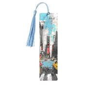 Love from New York Printed Metal Bookmarks M - Sky Blue Lightweight Aluminium Book Marker for Books, Journals & Gifts, Ideal Book Lovers, Holiday Decor & Crafts