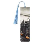 Love from New York Wood Bookmark for Book Lovers Birthday Teachers Gift, Handmade Craft Book Marks Ornaments with Tassel Exquisite Reading Page Markers for Men Women