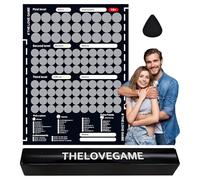Love Game Scratch Off - Fun Couples Game Dates Night Poster, Wall Art Gift for Him & Her, Anniversary & Valentines Day