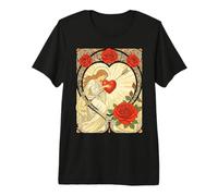 Love, Gently Held Vintage Art Nouveau Romance Premium T-Shirt