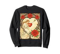Love, Gently Held Vintage Art Nouveau Romance Sweatshirt