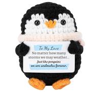 Love Gifts for Her Crochet Penguin for Him, I Love You Present Girlfriend Boyfriend Birthday Romantic Cute Wedding Gifts for Husband Wife Valentines Day Gift With Love Christmas Stock