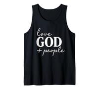 Love God And People Faith Christian Christian Tank Top
