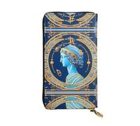 Love Goddess Long leather wallet, portable credit card holder, zippered coin purse, and ID compartment