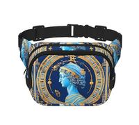 Love Goddess Square Double Layer Waist Bag Belt - Unisex Everywhere Fanny Pack Purse for Running, Travel, Hiking, Fitness, Black, One Size