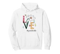 Love Grandma Life Daisy Flower Cute Mothers Day New Grandma Pullover Hoodie
