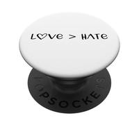 Love Greater Is Than Hate Sign Love Equality Love Wins Heart PopSockets Adhesive PopGrip