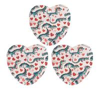 Love Green Dragon Car Air Freshener, 3 Pcs Love form Hanging Air Freshener Cards, Long Lasting Fragrance Scented Cards for Car, Home, Office Gray-style