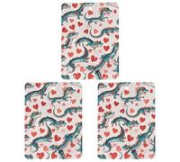 Love Green Dragon Car Air Freshener, 3 Pcs Square Hanging Air Freshener Cards, Long Lasting Fragrance Scented Cards for Car, Home, Office Gray-style