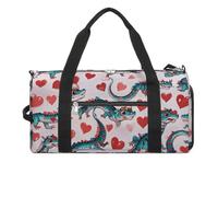 Love Green Dragon Gym Bag for Men Women, Waterproof Gym Tote Bags, Large Duffel Bag for Travel Workout