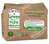 Love & Green Organic Diapers Pure Nature 42 Diapers Size 3 Midi (4 to 9kg)