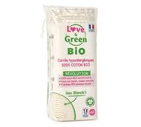 Love & Green Organic Square Cotton Pads 1 pack with 60 units