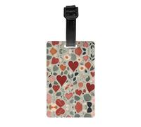 Love Green Plants Printed Anti-Lost Luggage Tags Luggage Tags Suitable for Suitcases Backpacks and Golf Bags