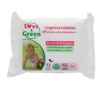 Love & Green Toilette Wipes 55 Wipes