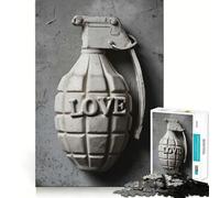 Love Grenade 1000 Pieces Jigsaws Adults Puzzles Stress Relief Play Home Fun Hard Challenge Room Decor (38x52cm)