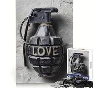 Love Grenade Adult Jigsaw Puzzles1000 Pieces DIY Play Perfect Connection Pattern Assemble Art Display (38x26cm)