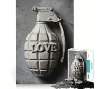 Love Grenade Jigsaw Puzzles for Teenagers 1000 Piece Brain Exercise DIY Fun Family Game Art Display (38x26cm)
