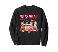 LOVE Group Pit Bulls Sunglasses Valentine Owner Family Kids Sweatshirt