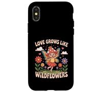 Love Grows Like Wildflowers Cute Butterfly Fairy Design Case for iPhone X/XS