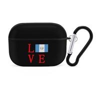 Love Guatemala Flag Printed Bluetooth Earbuds Case Colorful Wireless Headphones Covers Compatible With AirPods Pro 2