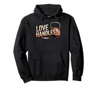 Love Handles Bodybuilding Lifting Gym Lovers Kettlebell Pullover Hoodie