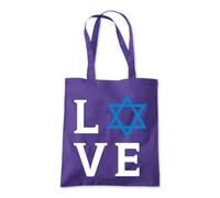Love Hanukkah Star David Tote Shopping Bag 10 Litres Capacity 42 x 38cm