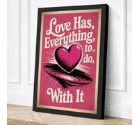 Love Has Everything to Do Canvas Wall Art Print 18x12 Inch (46 x 30 cm)
