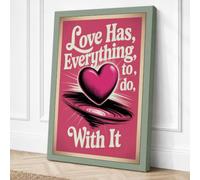 Love Has Everything to Do Canvas Wall Art Print 24x16 Inch (61 x 41 cm)