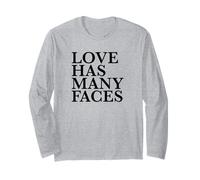 Love Has Many Faces (Love Statement) (Minimalist Design) Long Sleeve T-Shirt