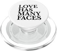 Love Has Many Faces (Love Statement) (Minimalist Design) PopSockets PopGrip for MagSafe