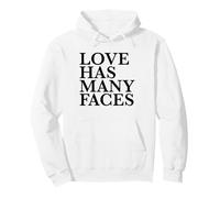 Love Has Many Faces (Love Statement) (Minimalist Design) Pullover Hoodie