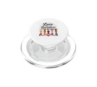 Love Has No Borders Equality Inclusion Inspirational Graphic PopSockets PopGrip for MagSafe