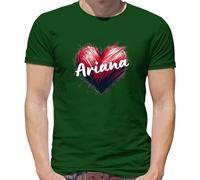 Love Heart Ariana - Mens T-Shirt - Bottle Green - Medium