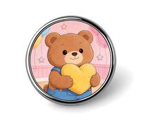 Love Heart Badges Pin, Personalized Exquisite Round Badge, 1 Inch Button Pins for Women And Men, Decorative Metal Round Brooch for Clothing, Backpacks, And Hats