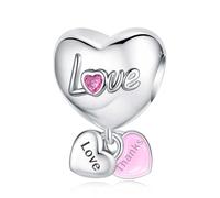 Love Heart Balloon Charms for Pandora Charm Heart Valentine's Day 925 Sterling Silver Gift