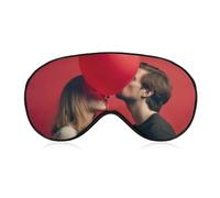Love Heart Balloon Eye Mask, Side Sleeping Mask Light Blindfold Sleeping Mask Nose Pad and Elastic Band for Children Women and Men