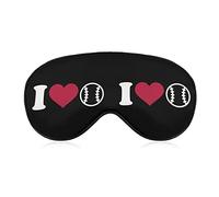 Love Heart Baseball Sleep Mask Soft Blindfold Portable Eye Mask with Adjustable Strap for Men Women