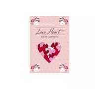 Love Heart Bath Confetti, Strawberry Scented, Dissolvable Hearts, 10g, Pink and Red