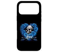 Love Heart Blue Roses Skull For Valentines Love Rock Case for iPhone 17 Pro Max