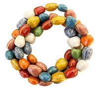 Love Heart Bracelets Colorful Boho Native American Jewelry 3 Row Wide Bohemian Ceramic Long Necklaces for Women Trendy 2025 Fashion Beaded Hippie Bracelet Statement Necklace for Ladies Dressy Summer