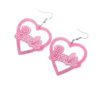 Love Heart Bride Earrings for Women Imitation Pearl Beaded Heart Earrings Bride Beauty Letter Statement Dangling Earrings Shiny Rhinestone Wedding Bridal Jewelry, M, Zinc, No Gemstone