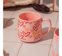 Love Heart Ceramic Mug 540ml Cute Pink Valentine’s Coffee & Tea Cup Matte Finish Gift Mug for Hot Chocolate, Cocoa, or Gifting Assorted Designs (Multicolour Heart)