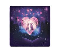 Love Heart Dogs Camera Wrap Cloth, Squares Magic Self-Adhesive Cloth for Lens Camera Anti-Scratch Lens Protector Makeup Wrap Cloth Bag 17.7" x 17.7"