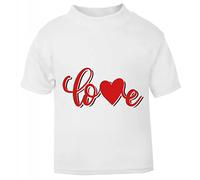 Love Heart Doodle [Style Three] (Romantic Quotes for Couples, Anniversary) Short Sleeve Cotton Toddler t Shirt, 2-3 Years, White