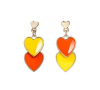 Love Heart Earrings Dangle Earrings Pink Statement Heart Shaped Earrings for Women Glitter Heart Hoop Earrings Christmas Valentine's Day Gifts, M, Zinc, No Gemstone