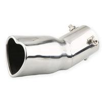 Love Heart Exhaust Tip 80mm Stainless Steel Car Down Sweep Tail Pipe Screw on